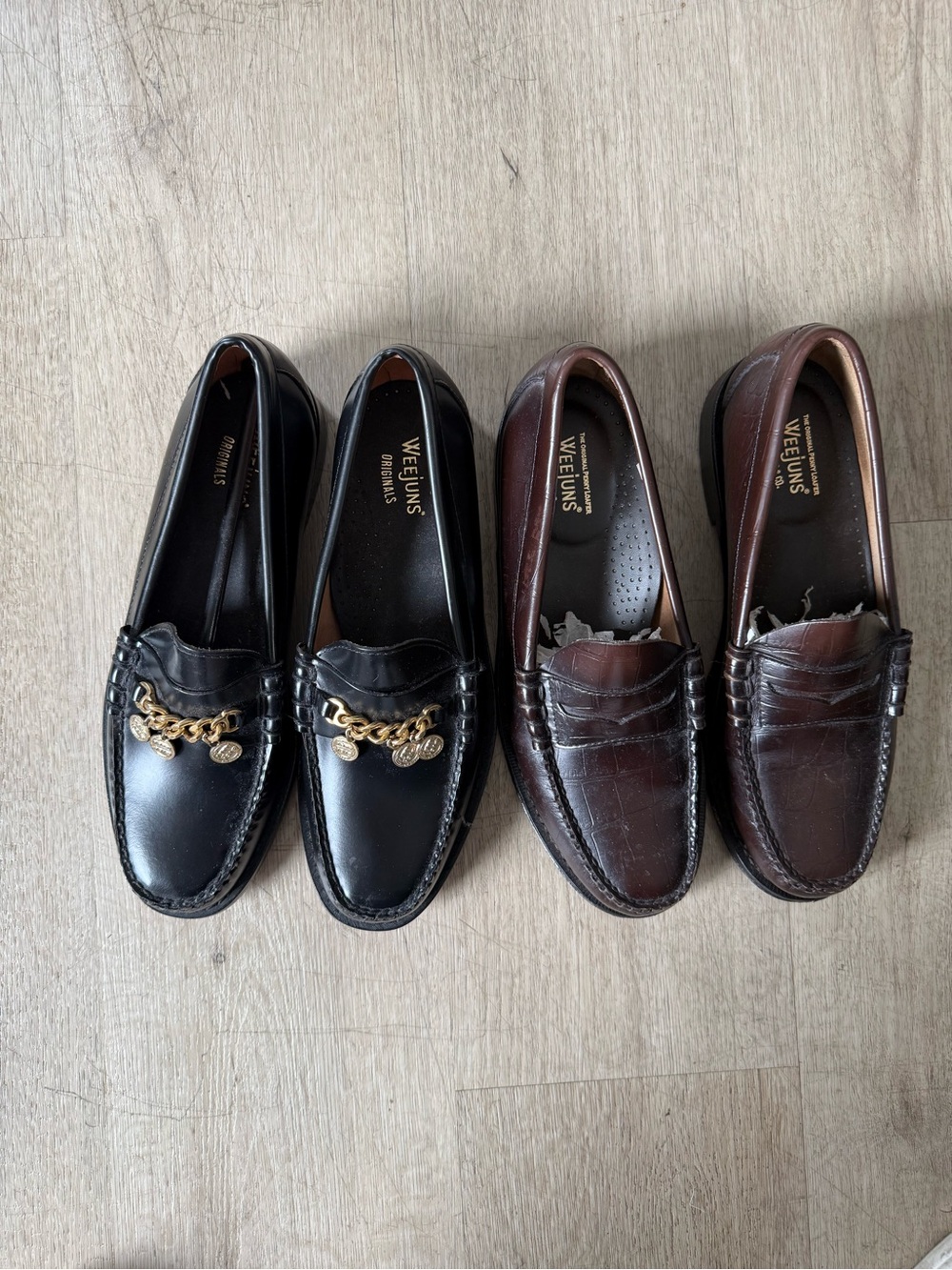 GH Bass Weejuns Loafer Bundle of 2 pairs Sz 8.5 men’s/10 women’s PREOWNED